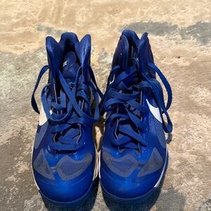 Blue High-Top Basketball Sneakers